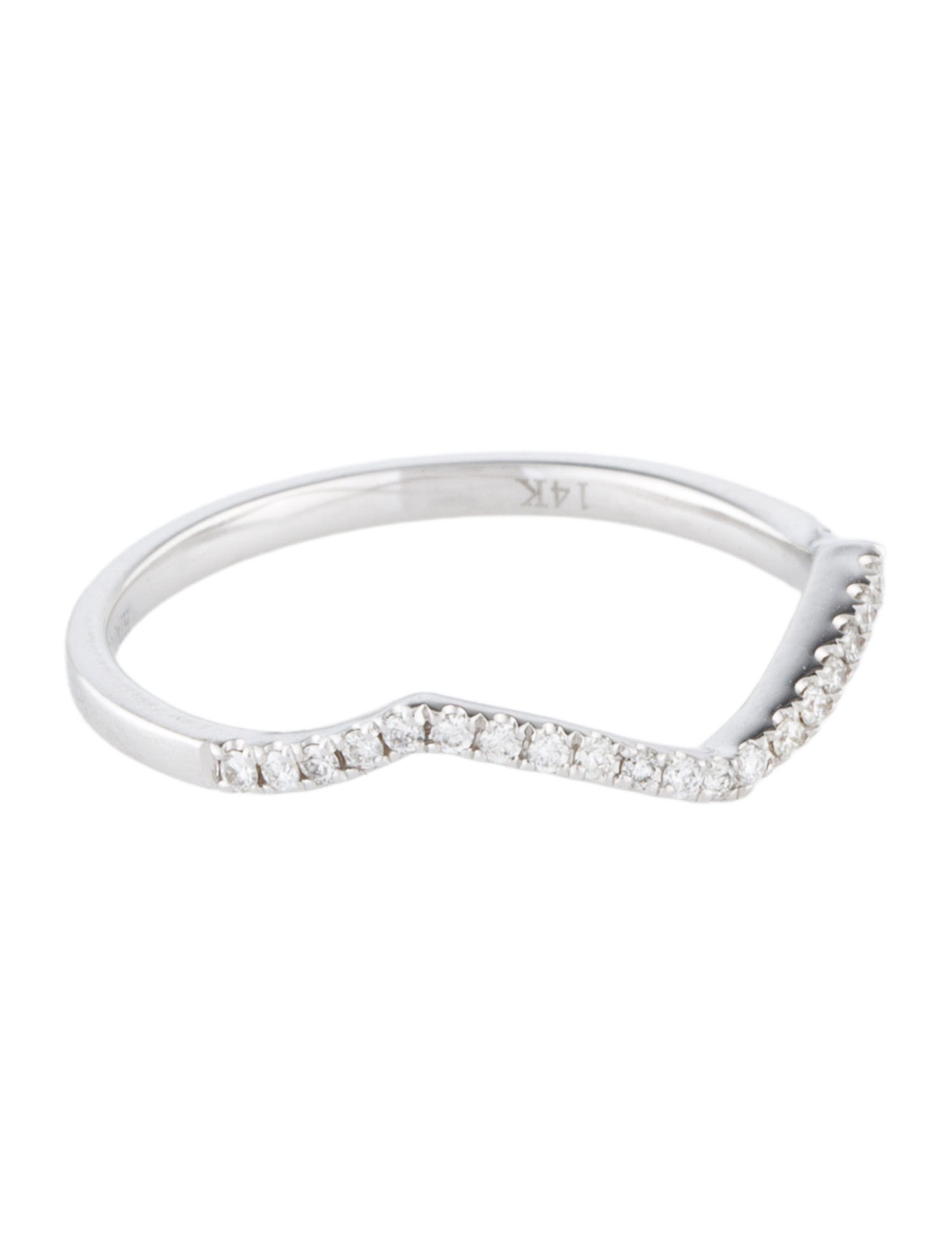 Ring 14K Diamond Zig Zag Band Ring